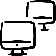 Network Monitor Transfer Icon from Freehand Set