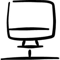 Network Monitor Icon from Freehand Set