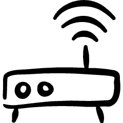 Network Router Signal 1 Icon from Freehand Set
