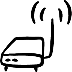 Network Router Signal Icon from Freehand Set