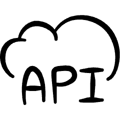 Server Api Cloud Icon from Freehand Set