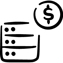 Server Cash Icon from Freehand Set