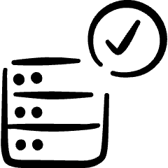 Server Check Icon from Freehand Set