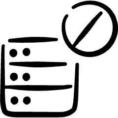 Server Disable Icon from Freehand Set