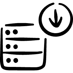 Server Download Icon from Freehand Set