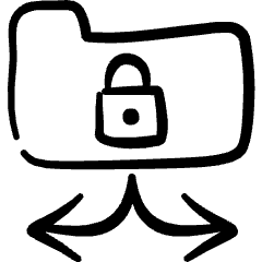 Server Locked Folder Icon from Freehand Set