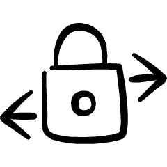 Server Locked Sharing Icon from Freehand Set