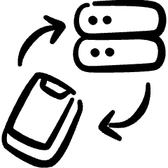 Server Phone Exchange Icon from Freehand Set