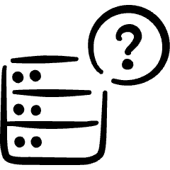 Server Question Icon from Freehand Set