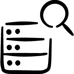 Server Search Icon from Freehand Set