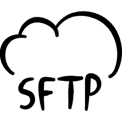 Server Sftp Cloud Icon from Freehand Set