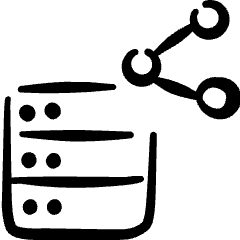 Server Share Icon from Freehand Set