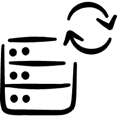 Server Sync Icon from Freehand Set