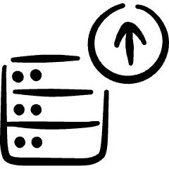 Server Upload Icon from Freehand Set