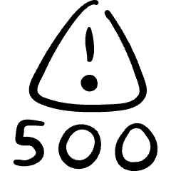 Server Warning 500 Icon from Freehand Set