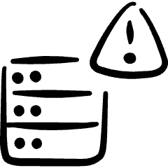 Server Warning Icon from Freehand Set