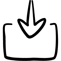 Download Button Icon from Freehand Set