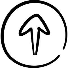 Upload Circle Icon from Freehand Set