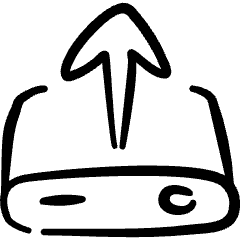 Upload Harddrive 1 Icon from Freehand Set