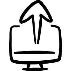 Upload Monitor Icon from Freehand Set