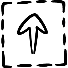 Upload Square 2 Icon from Freehand Set