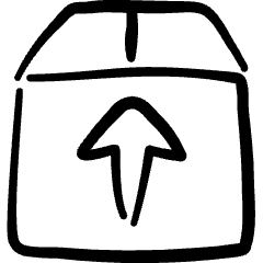 Upload Thick Box Icon from Freehand Set