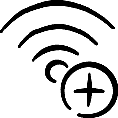 Wifi Add Icon from Freehand Set