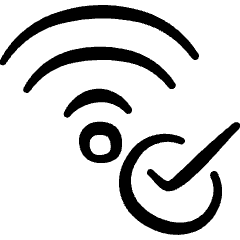 Wifi Check Connect Icon from Freehand Set