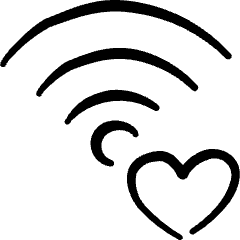 Wifi Favorite Heart 1 Icon from Freehand Set