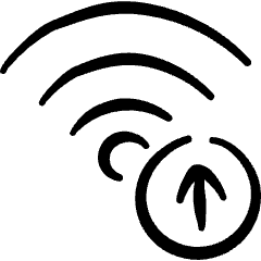 Wifi Upload Icon from Freehand Set