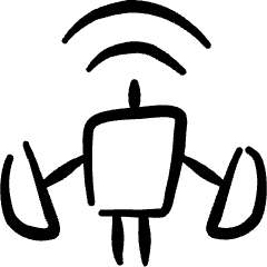 Wireless Antenna Icon from Freehand Set