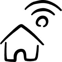 Wireless House Signal Icon from Freehand Set