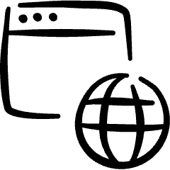 Worldwide Web Browser Icon from Freehand Set