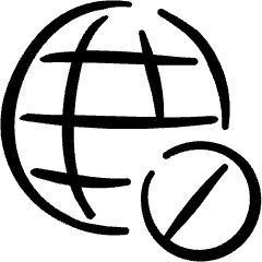 Worldwide Web Disable Icon from Freehand Set