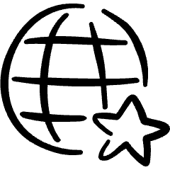 Worldwide Web Favorite Star Icon from Freehand Set