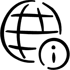Worldwide Web Information Icon from Freehand Set