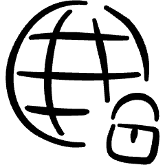 Worldwide Web Lock Icon from Freehand Set