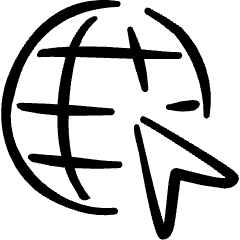 Worldwide Web Navigation Icon from Freehand Set