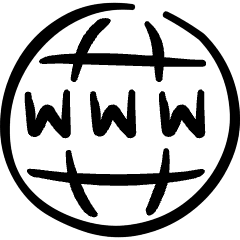 Worldwide Web Network Www Icon from Freehand Set