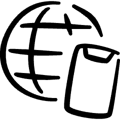 Worldwide Web Phone Icon from Freehand Set