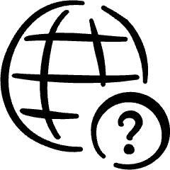 Worldwide Web Question Icon from Freehand Set
