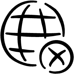 Worldwide Web Remove Icon from Freehand Set