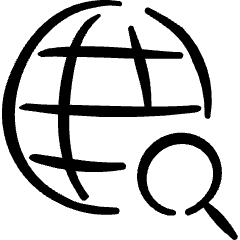 Worldwide Web Search Icon from Freehand Set