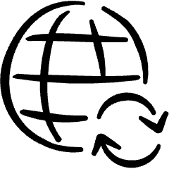 Worldwide Web Sync Icon from Freehand Set