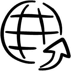 Worldwide Web Uplink Icon from Freehand Set