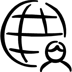 Worldwide Web User Icon from Freehand Set