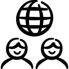 Worldwide Web Users Icon from Freehand Set
