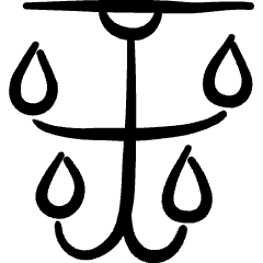 Ceiling Ball Chandelier Retro Icon from Freehand Set