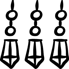 Ceiling Lamp Chandelier Jewel Decoration Icon from Freehand Set