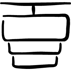 Ceiling Lamp Chandelier Icon from Freehand Set